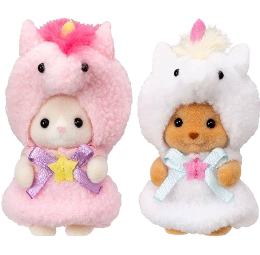 Amazon.co.jp: シルバニア ユニコーンきぐるみ 赤ちゃんペア